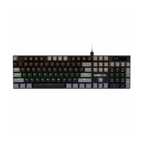 مجموعة GAMDIAS HERMES E6 ELITE 2-in-1 Combo, لوحة مفاتيح حجم كامل ميكانيكية للألعاب, إضاءة RGB خلفية, فأرة ألعاب بدقة قابلة للتعديل حتى 3600 DPI - أسود
